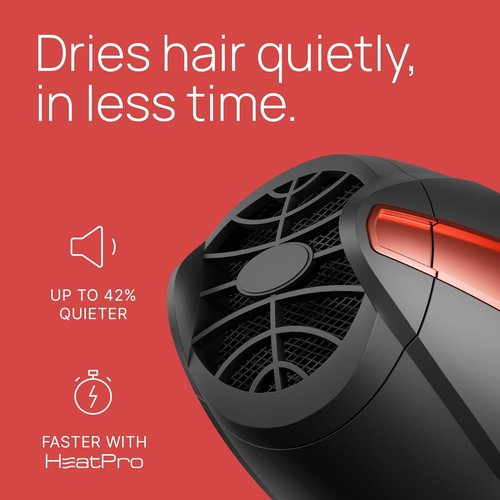 TREZORO Professional Hair Dryer - Ionic Ceramic Tourmaline Technology, 2000W Fast Drying, Black