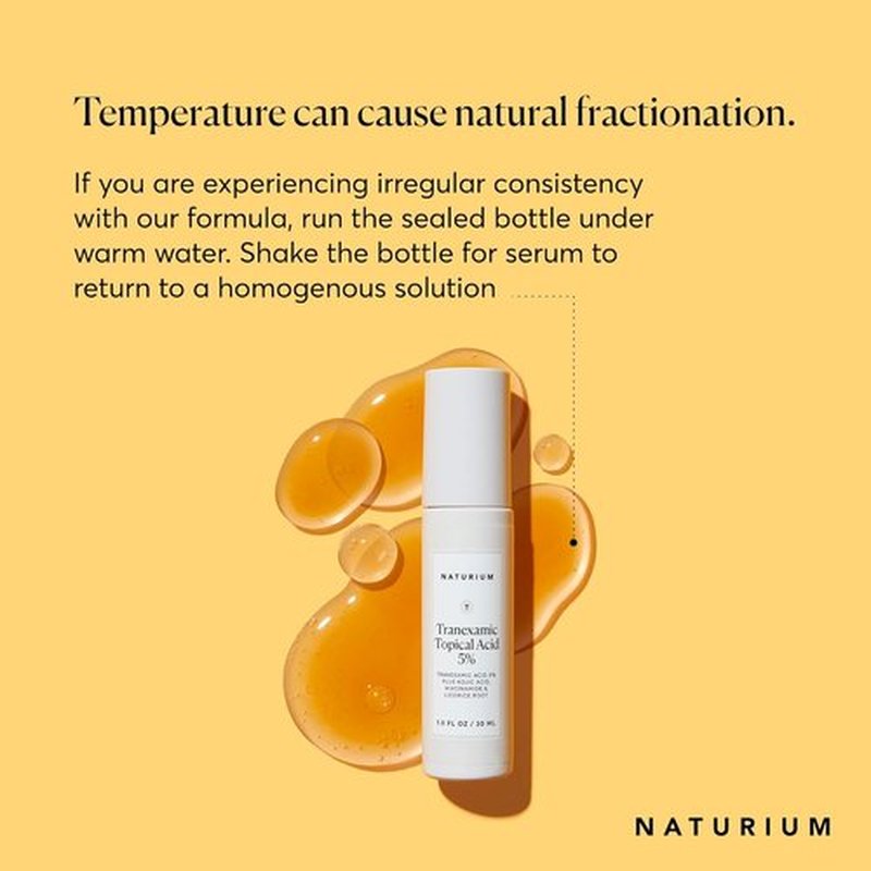 Naturium Tranexamic Topical Acid 5% - Brightening Face & Skin Care with Kojic Acid, 1 oz