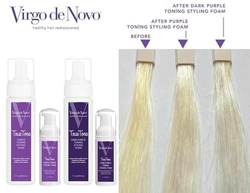 True Tone Purple Toning Foam - Brightens Blonde Hair & Removes Brassiness - 1.7 oz