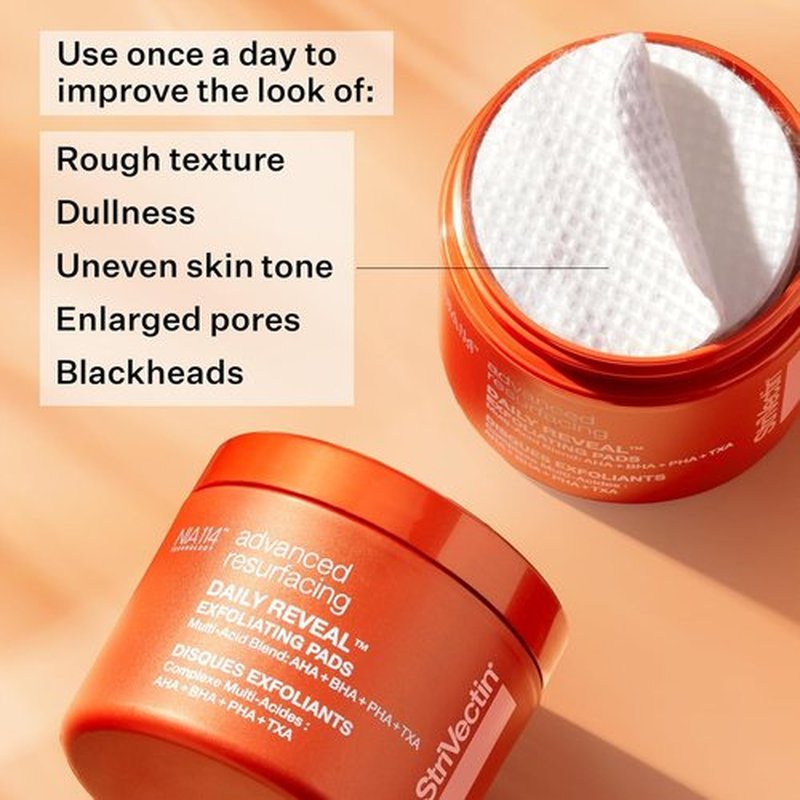 StriVectin Exfoliating Face Pads - Advanced Resurfacing & Line BlurFector™ Primer for Instant Wrinkle Reduction