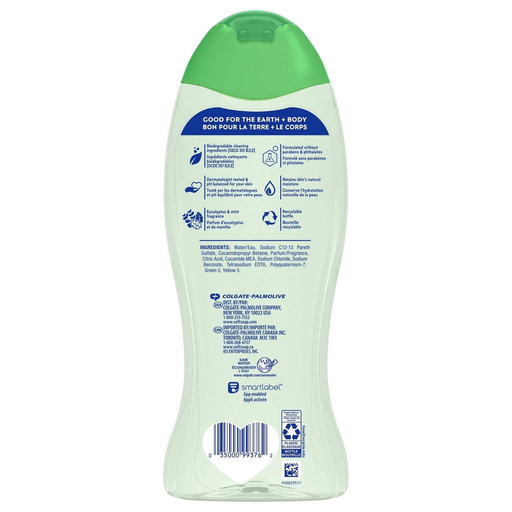 Softsoap Eucalyptus & Mint, Moisturizing Body Wash, 591 ml