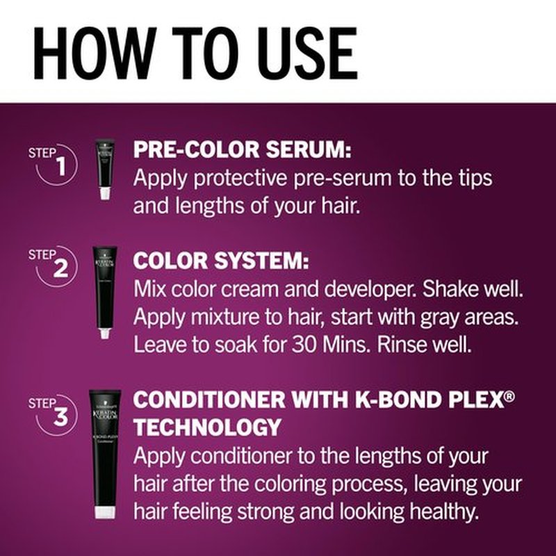 Schwarzkopf Keratin Permanent Hair Dye Cream, 6.64 Champagne Brown, Professional Quality Color for Up to 100% Gray Coverage, Bond Enforcing System