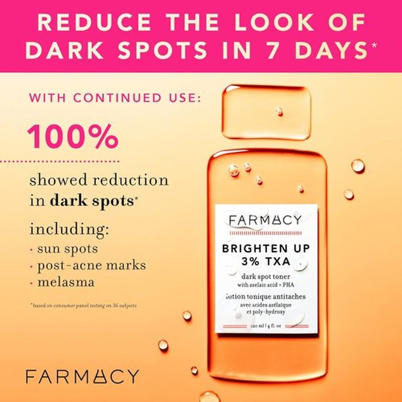 Farmacy 3% TXA Brightening Toner - Dark Spot Corrector with Azelaic Acid & PHA | Glow-Enhancing Skin Care (10ml)