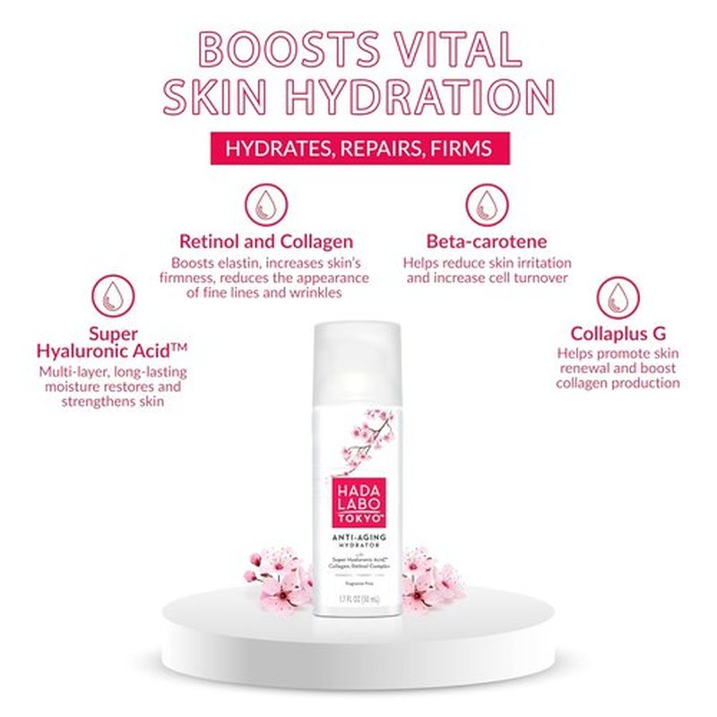 Hada Labo Tokyo Anti-Aging Hydrator - Deep Moisture Formula for Youthful Skin | 5.1 Fl Oz