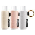 WK IEASON - Lip Balm Holder Keychain | Elastic Clip-On Sleeve for Lipstick & Chapstick - Pink/Grey/Beige