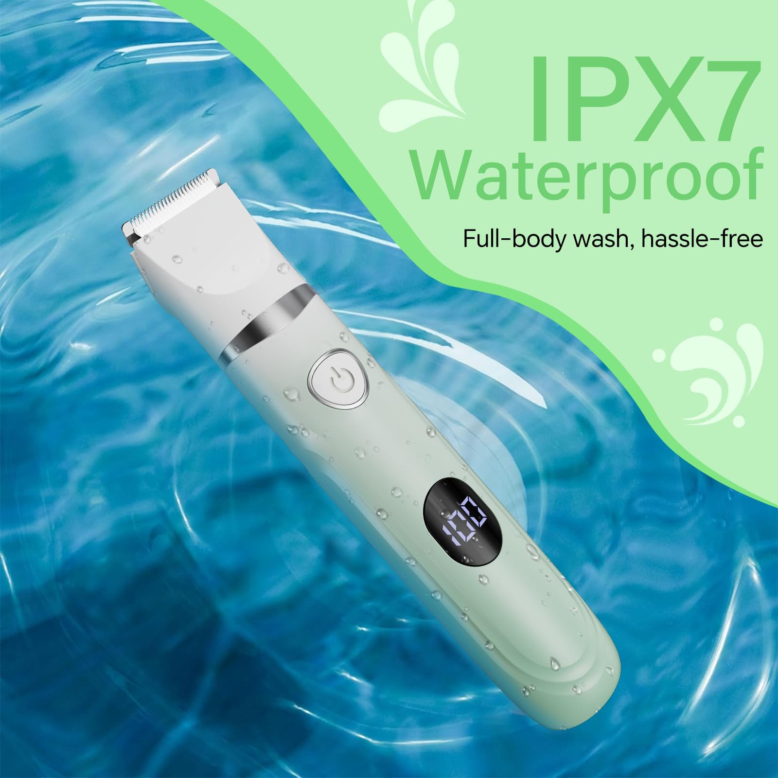Bikini Trimmer for Women, 3-in-1 Electric Razors for Silk Skin, Wet/Dry Body Hair Shaver for Face Nose Eyebrow Arms Armpit Legs Pubic Area, Painless, IPX7 Waterproof, Ceramic Blade