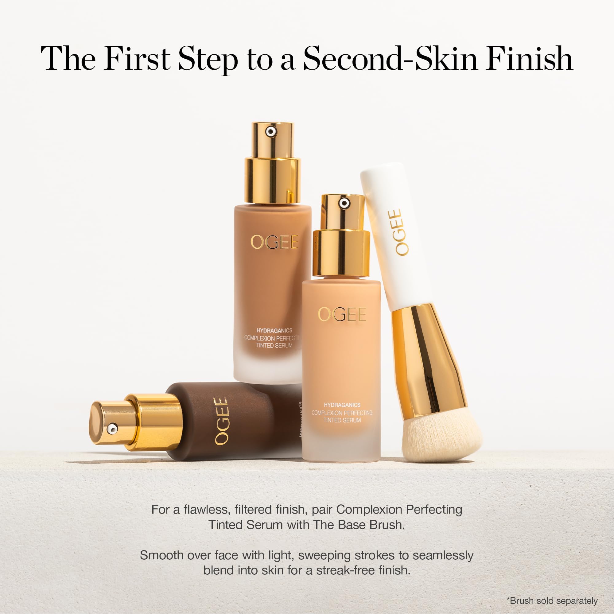 Ogee Complexion Perfecting Liquid Foundation - Lightweight Tinted Moisturizer For Face (Palmetto 2.80N - Medium Light Tan, Olive Undertones) - with Vitamin C & Jojoba Oil - Certified Organic