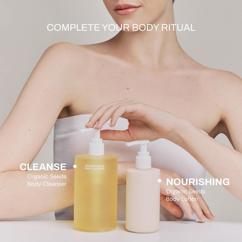 Whamisa Organic Seeds Body Cleanser – Relaxation, Fermented Ingredient Formula for Skin Comfort, Waterless Formula, Body Wash, Spa Care, Woody Scent, Korean Skin Care (490ml)