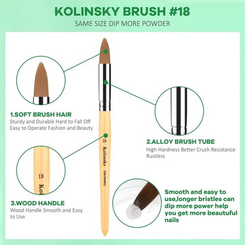 Acrylic Nail Kit Acrylic Powder and Liquid Set with Kolinsky Nail Brush, Lamp (Not Required) for Home DIY Salon Nails Application