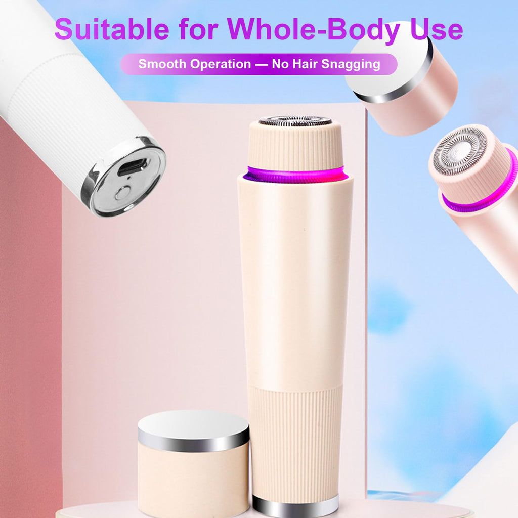 Bloomly Pro Facial Hair Remover, Gentle Micro-Trimming with Led Light, Portable Design, Painless Electric Face Razor for Coarse Hair (Skin Tone)