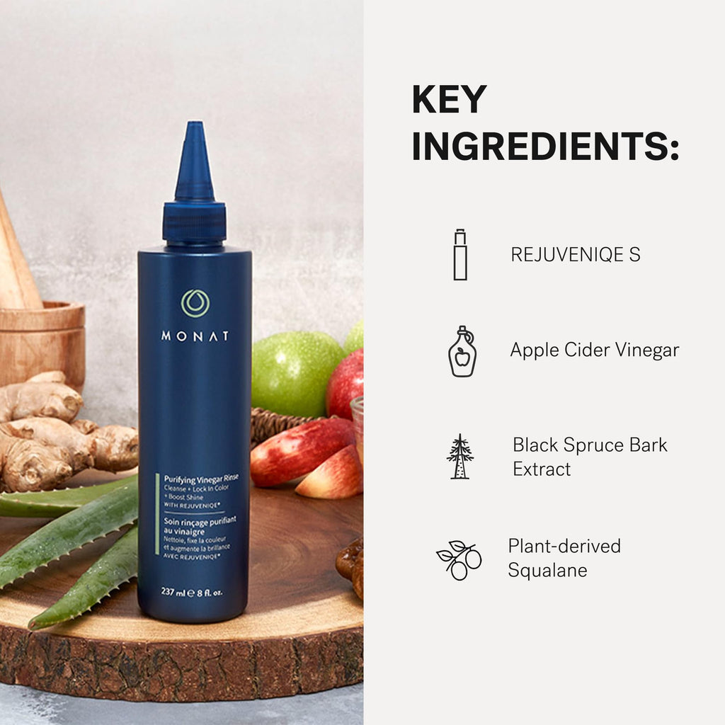 MONAT Purifying Vinegar Rinse - Nourishing Moisturizing Elixir for Shiny, Soft, Smooth and Lustrous Hair