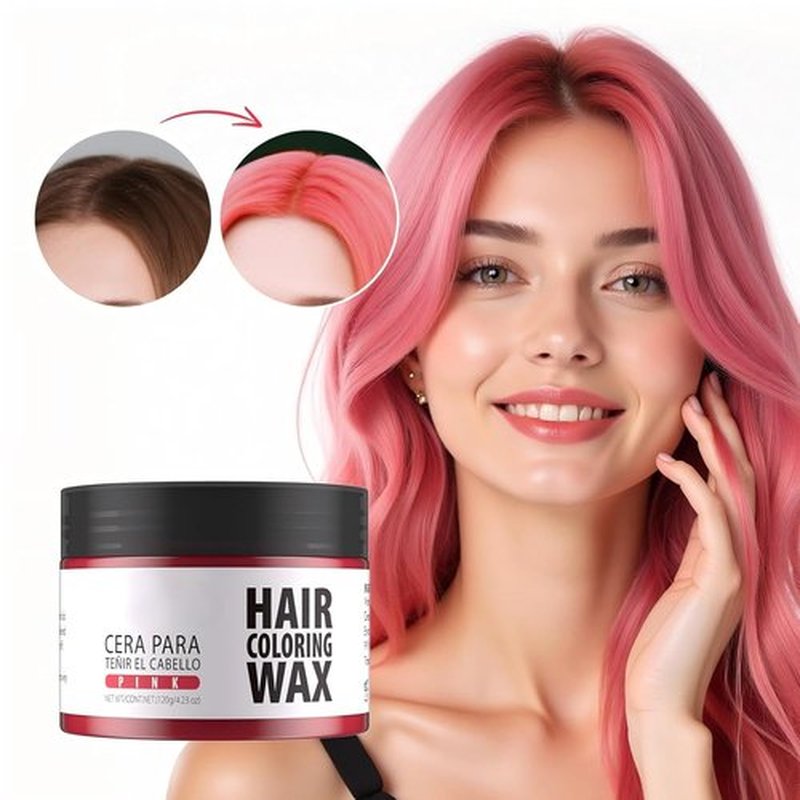 Gowwim Hair Wax Color - Temporary Non-Greasy Hair Dye for Natural Hold | 4.23 Oz Black