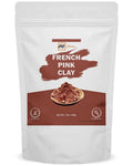 mGanna 100% Natural French Pink Clay Powder/Rose Clay (One Pound) for DIY Facial Masks, Creams, Soft Peels and Scrubs, and Soap Making 1 LB / 454 GMS