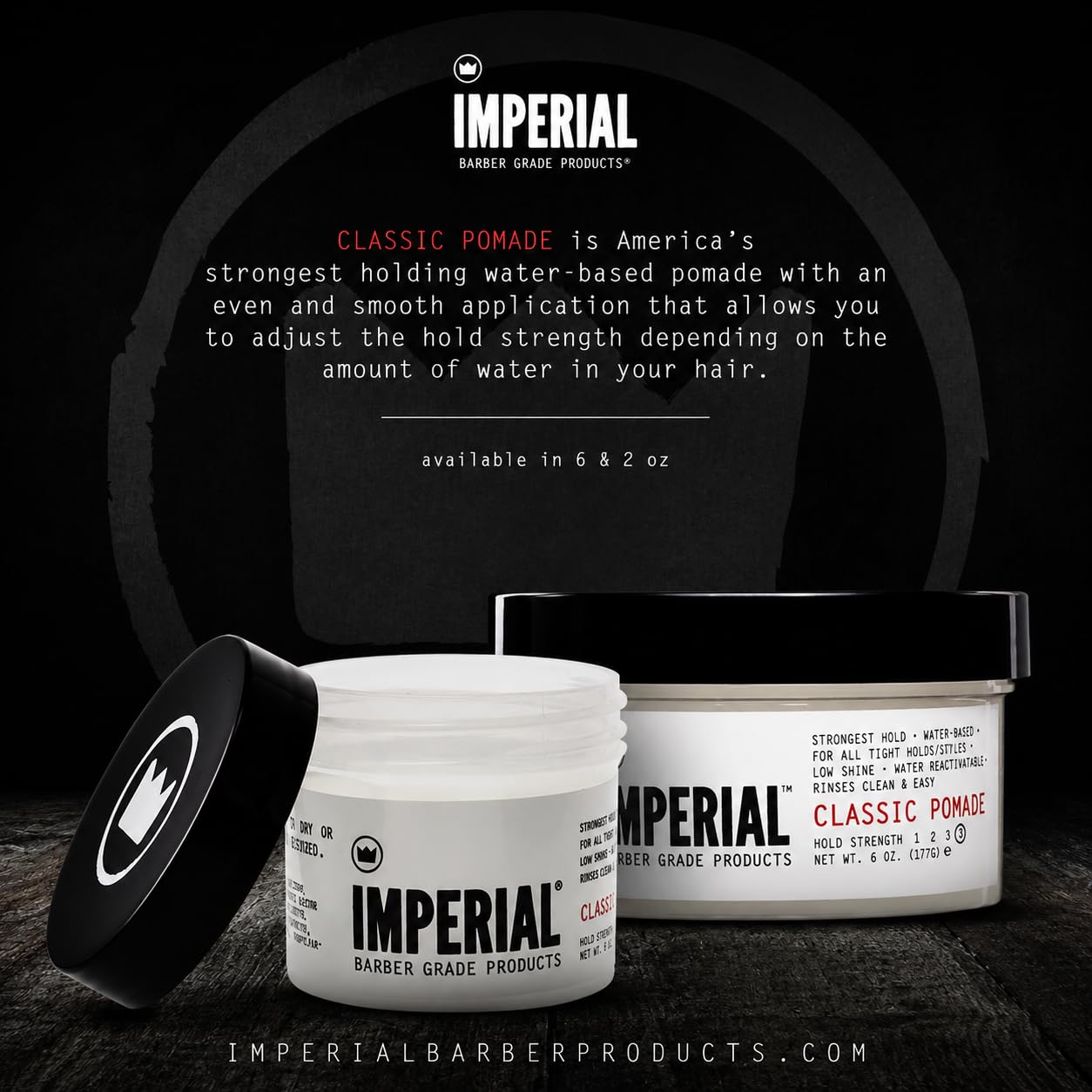 Imperial Barber Grade Products | Classic Pomade, 6 oz