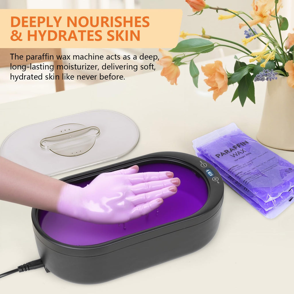 WHOSTOMY Paraffin Wax Machine for Hands and Feet, Paraffin Wax Warmer with Refills, Paraffin Bath for Arthritis, Hand and Foot Treatment, SPA Hot Wax Machine for Moisturizing Dry Skin