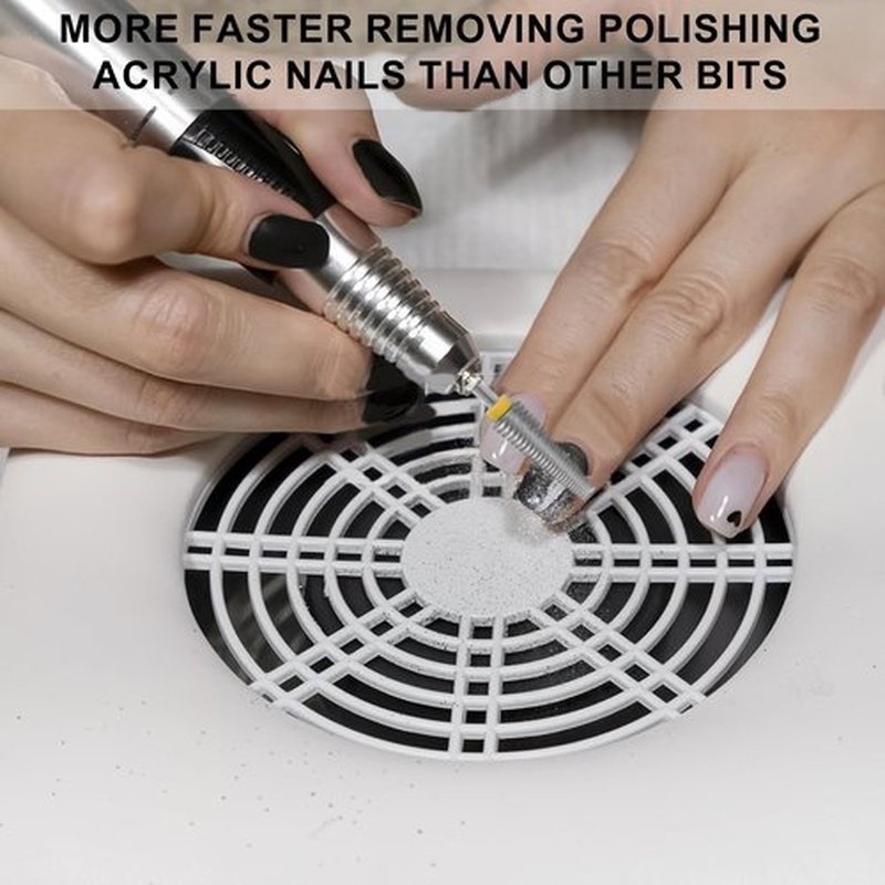 C12rtive Super Long 5-IN-1 Tungsten Carbide Bit,Electronic Nail Drill Bit for Acrylic Gel Nails Dual Nail Form Remove,3/32 Diameter Nail Bit for E-File Nail Drill(Extra Fine)