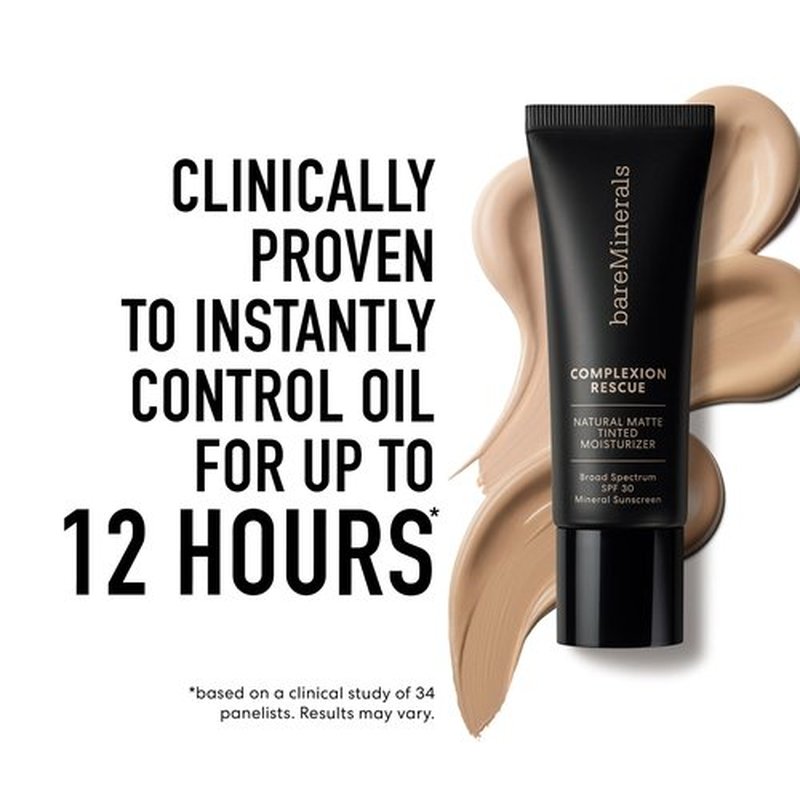 Complexion Rescue Natural Matte Tinted Moisturizer, Suede 04, Vegan, Cruelty-Free & Dermatologist-Tested