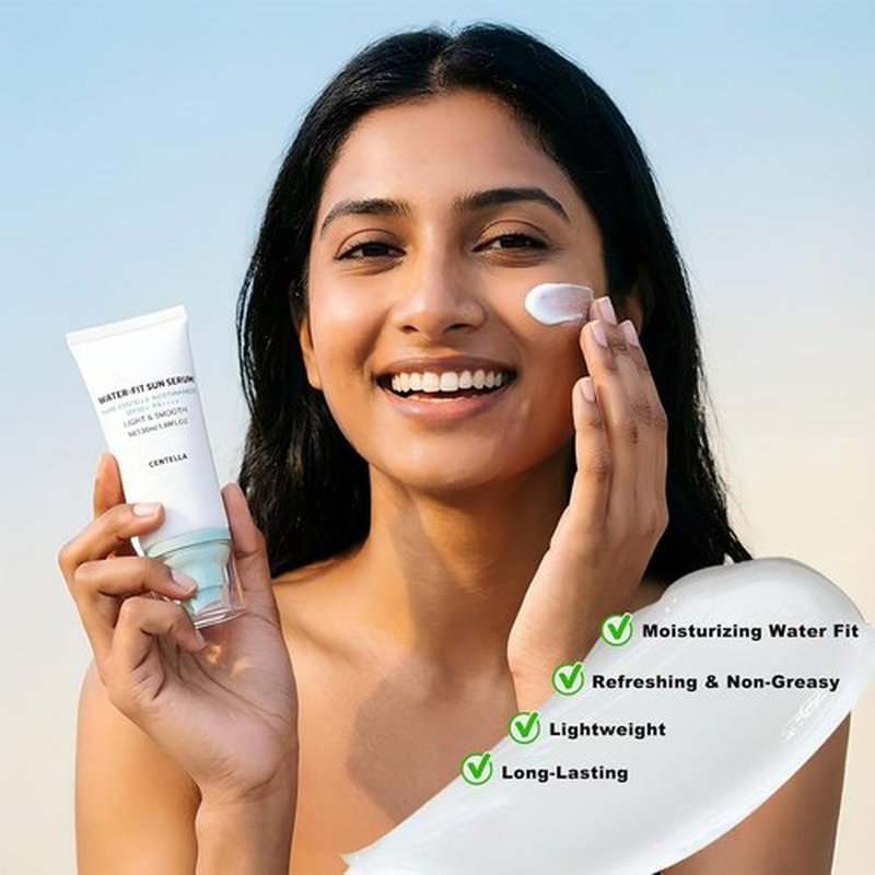 Centella Korean Sunscreen SPF 50+ - Lightweight Mineral Formula, No White Cast for Sensitive Skin | 1.7 oz