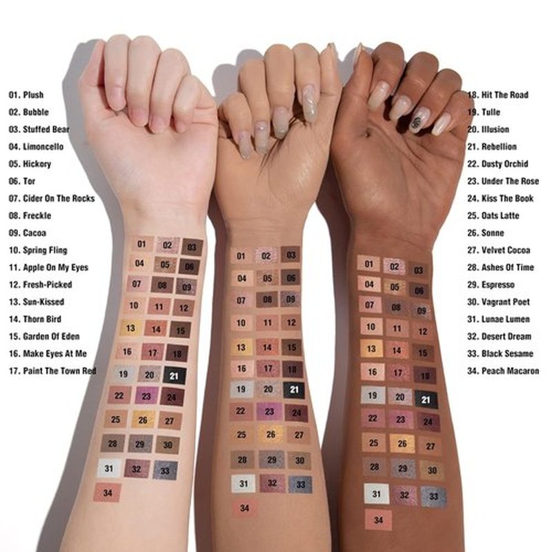 FOCALLURE No Crease Eyeshadow Stick - Creamy Matte & Shimmer Pencil | Smudge-Proof, Built-In Smudger, Paint The Town Red