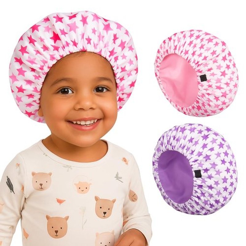 2PCS Baby Silk Satin Bonnet for Sleeping, Adjustable Infant Night Cap, Double Layer Toddler Bonnets for Infants (0-6 Months)