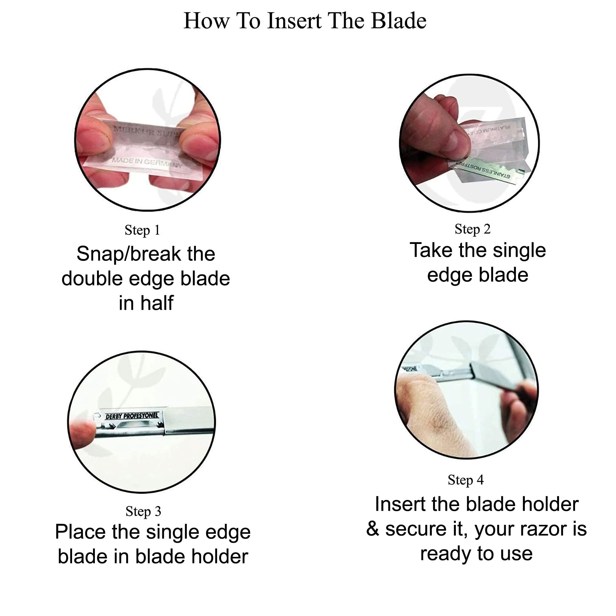 Krisp Beauty Professional Classic Straight Edge Barber Razor For Close Shaving - Salon Quality Manual Men's Beard Cut Throat Shavette With 10 Shaving Blades