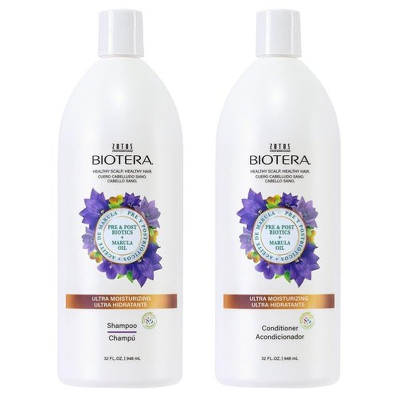 Biotera Ultra Moisturizing Shampoo & Conditioner Set - Hydrates Dry, Damaged Hair | Vegan, Sulfate-Free | 32 Fl Oz