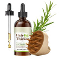 ChLNDalin Organic Rosemary & Castor Hair Growth Oil + Scalp Massager Set, Hair & Scalp Care Oil, Lightweight Moisturizing Formula for for Dry, Damaged & Split End 1pc