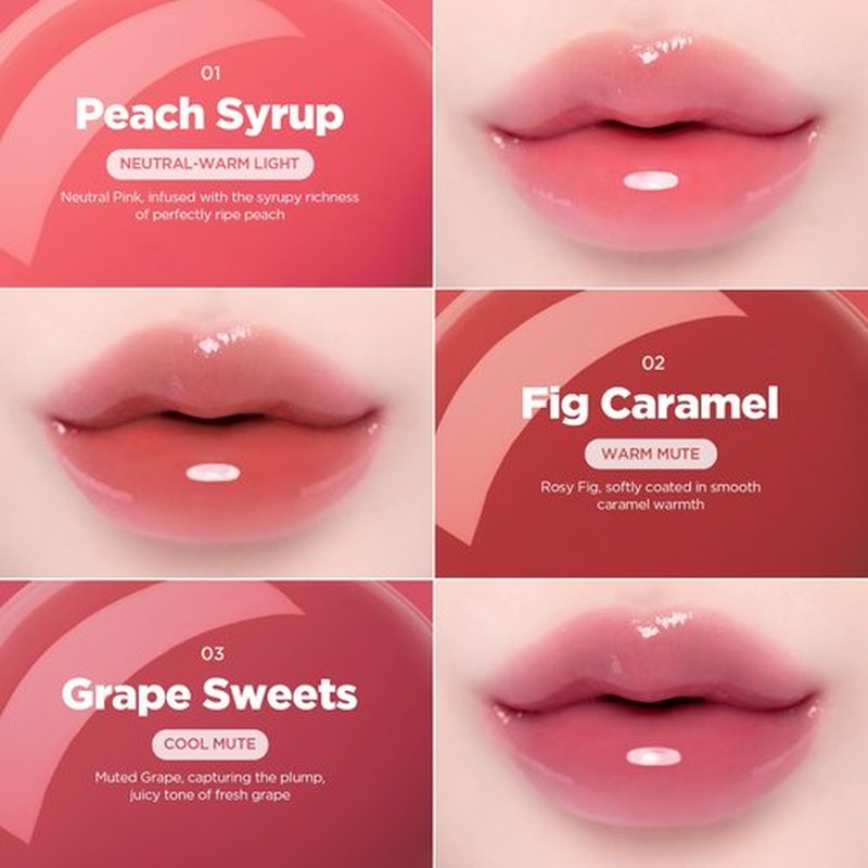 lilybyred Sugar Wrapping Tint Gloss, 0.21 oz. | Korean Glassy Lip Stain, Smooth Glaze Finish, Lightweight & Non-Sticky, No-Darkening Color Stay, Ceramide-Infused Lip Care (01 Peach Syrup)