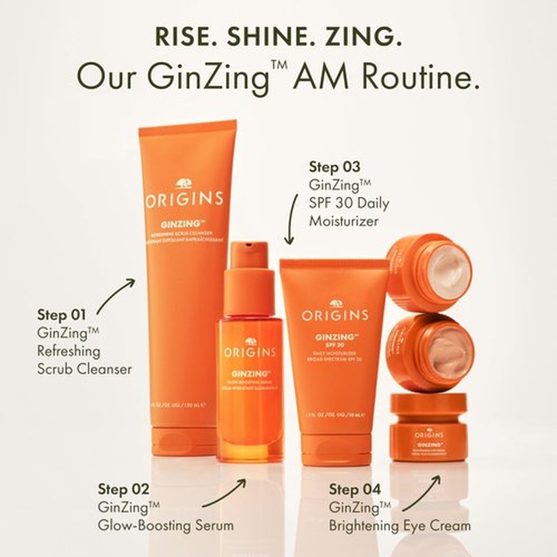 Origins GinZing Brightening Eye Cream with Vitamin C & Niacinamide| Visibly Reduces Dark Circles, Warm, 0.5 Fl Oz