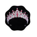 FIRCRE Tiaras and Crowns for Women Crystal Princess Tiaras Rhinestone Queen Crowns For Wedding Bridal Birthday Prom Pageant Party (Tiara 100) (Silver Red)