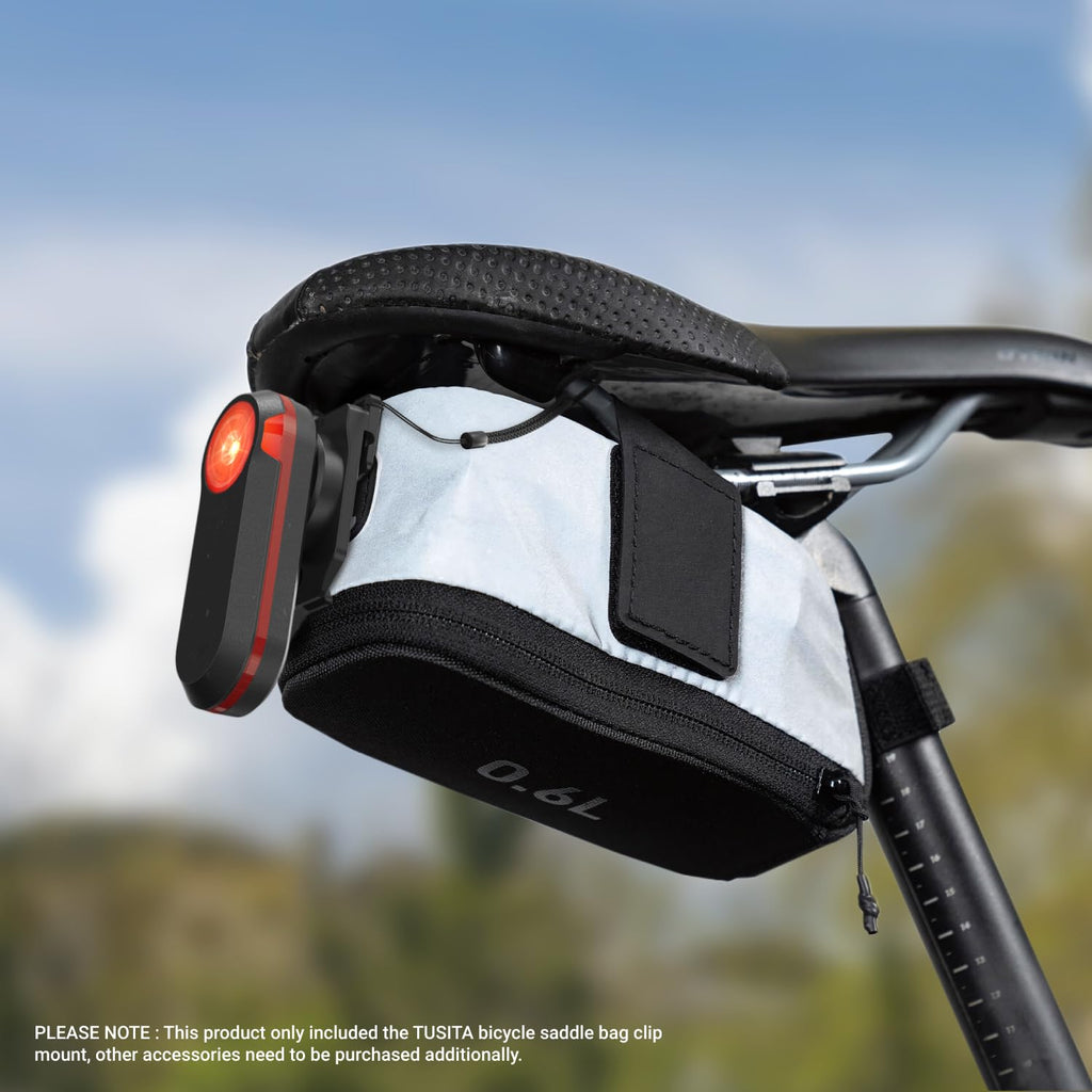 TUSITA Cycling Saddle Bag Clip Mount (Small Slot) Compatible with Garmin Varia RTL515, RTL510, RVR315, RearVue 820