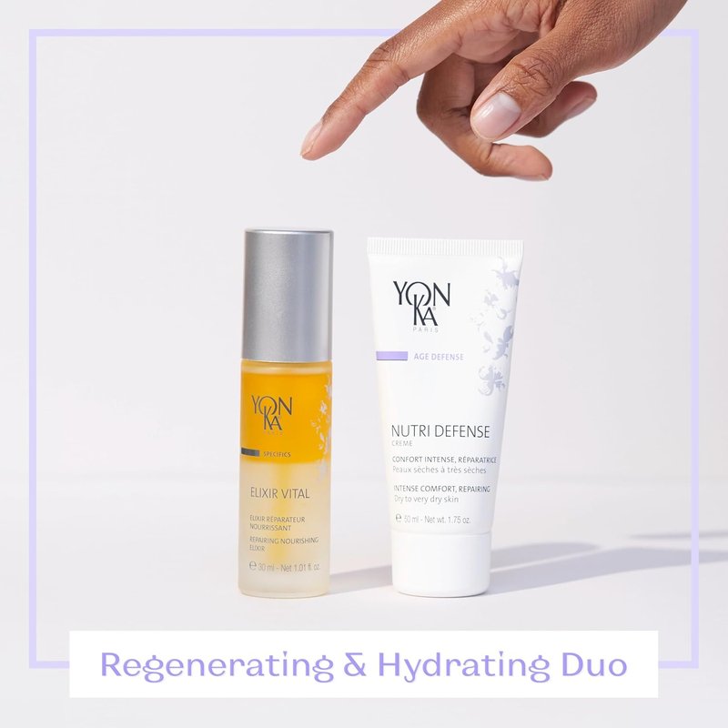 Yonka Nutri-Defense Creme - Nourishing Facial Moisturizer with Shea Butter & Probiotics | For Dry, Sensitive Skin