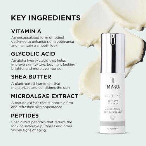 IMAGE Skincare Ageless Total Eye Lift Crème - Under Eye Circle & Wrinkle Rescue | 0.5 fl oz