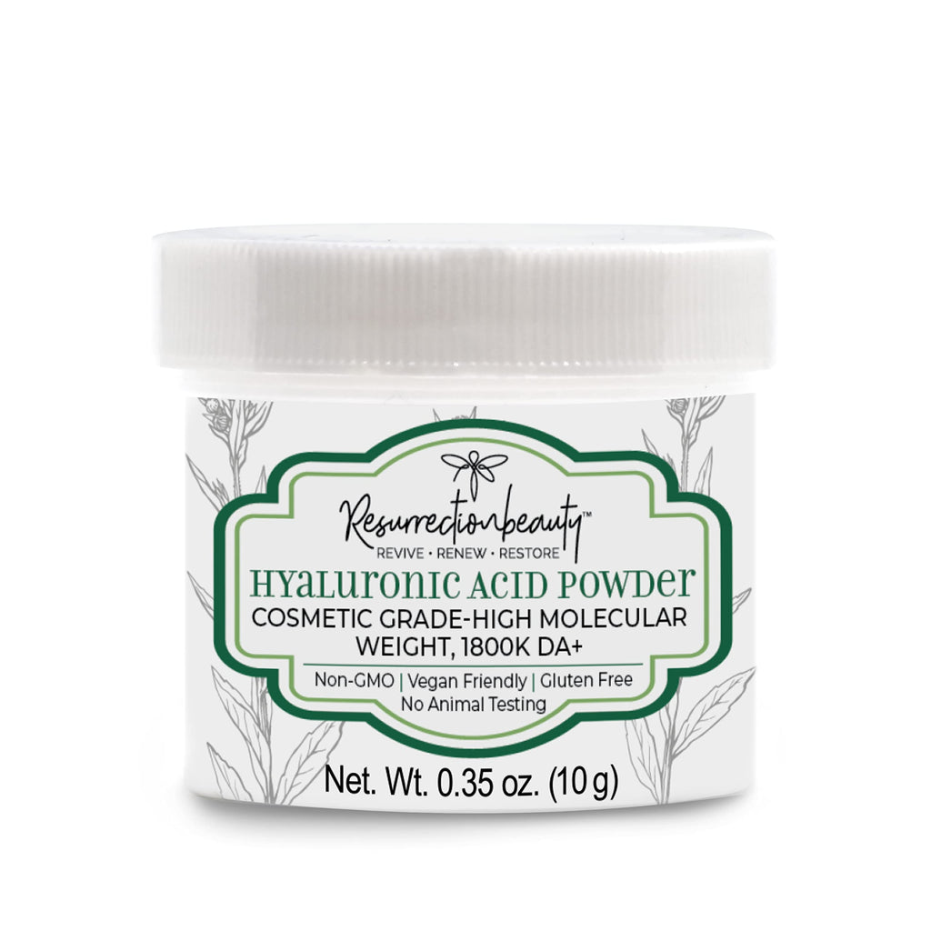 Pure Hyaluronic Acid Powder For Face, High Molecular Weight Sodium Hyaluronate Skincare Ingredient For DIY Beauty Serum, Mask Treatment, Homemade Ascorbic Acid Vitamin C Serums 10g