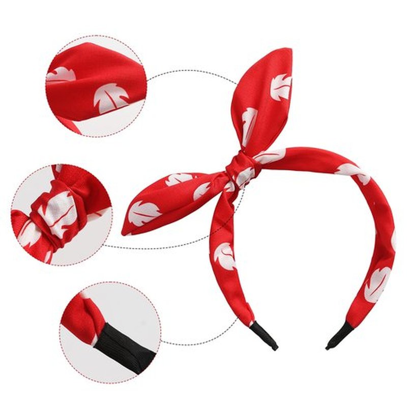 Nuolich Hawaiian Bow Headband Tropical Leaf Headwear Halloween Costume Hair Accessories Luau Party Hairband
