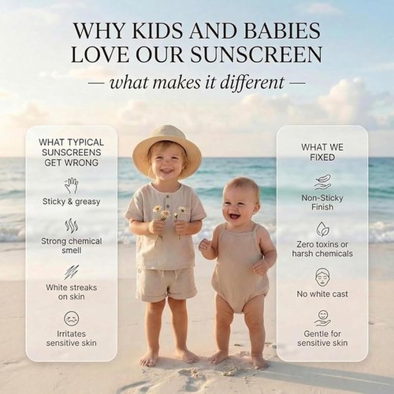 Skiennix Kids Mineral Sunscreen SPF 40 - Lightweight Non-Nano Zinc Oxide Protection | Gentle for Sensitive Skin
