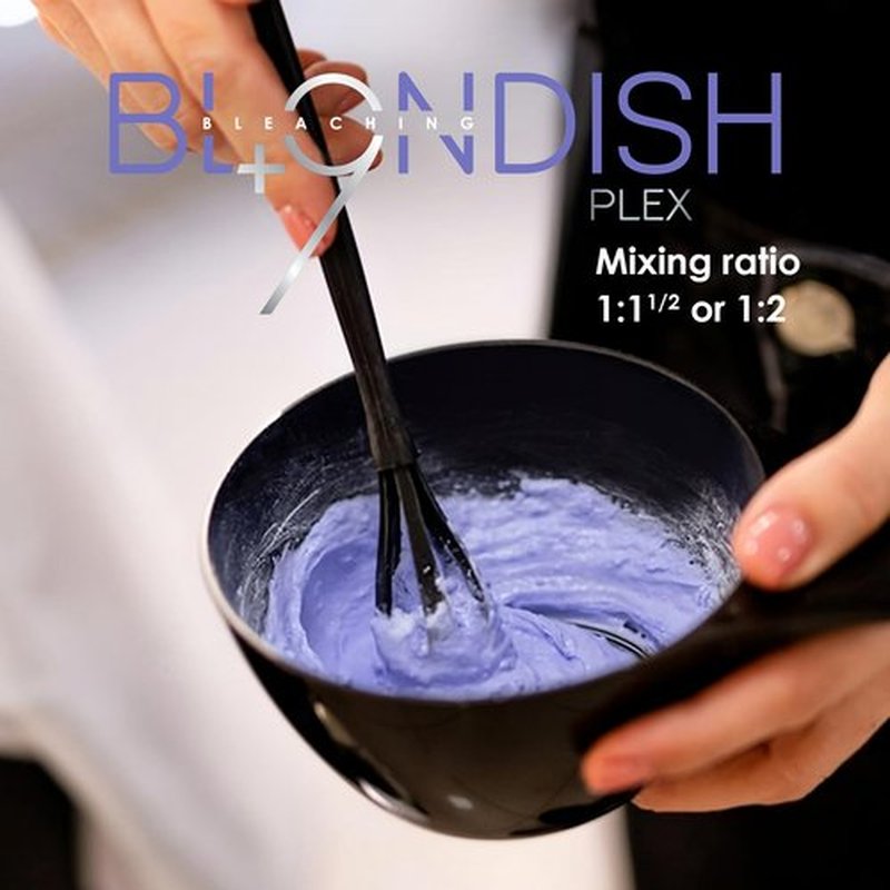 Hellawell Professionals BLONDISH PLEX + 9 Hair Bleaching Powder, Plex Hair Bleach, Highlights, Hair Lightener, Lightens more than 9 Tones, 180gr, 6.34 oz
