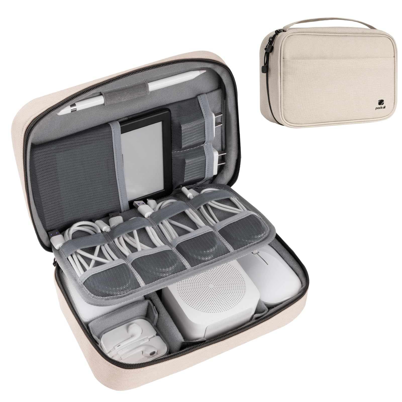 pack all Electronic Organizer Plus, Shockproof Cable Organizer Bag