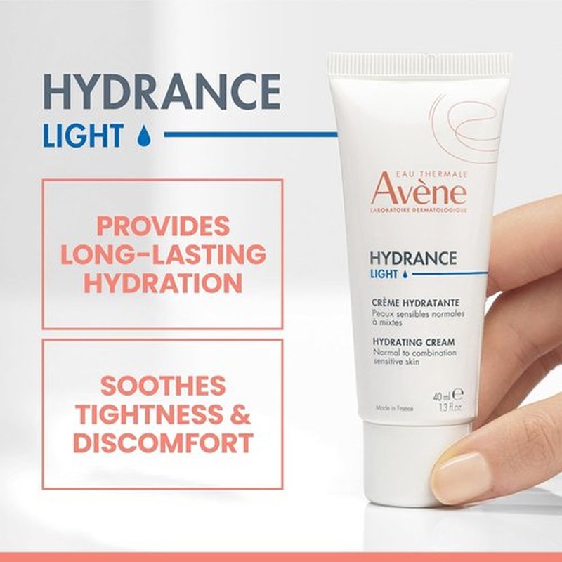 Avène Hydrance Light Hydrating Cream - Daily Non-Comedogenic Face Moisturizer, 1.69 oz
