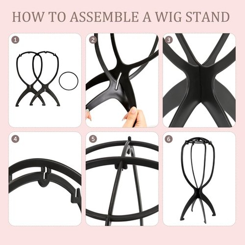 Demides 22'' Canvas Wig Head with 61'' Adjustable Tripod Stand, Mannequin Head Set for Styling, Display – Includes Caps, Elastic Bands, Stand & Tool Kit for Beginners and Professionals