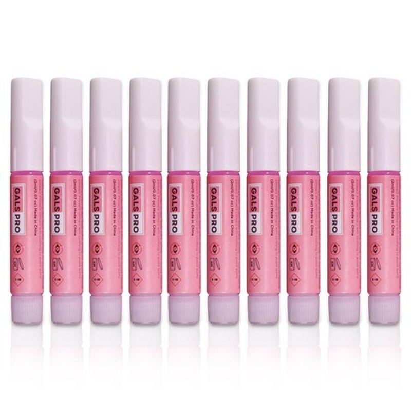 GALS PRO Strong Nail Glue for Press Ons - 10 Pack, 2ml (0.07oz) Each, Professional, Extra Strength & Long Lasting Nail Glue for Fake Nails with Fine Applicator Tip & Quick Drying Time
