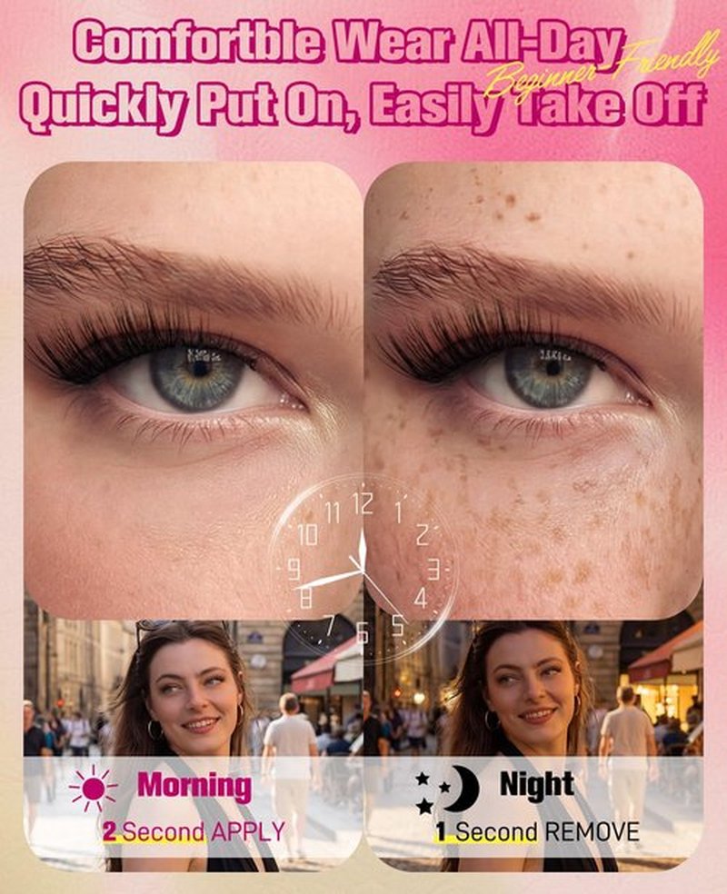 Half Self Adhesive Eyelashes Natural Look Preglued Eyelashes 14mm 3/4 Coner Glueless No Glue Needed Reusable Stick on False Strip Lashes by EMEDA (Half HN12 with Tweezers)