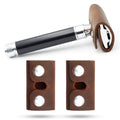 Toprank Leather Safety Razor Case – Genuine Leather Razor Cover for Travel, Fits Most Double Edge Safety Razors, Blade Protector, Snap Closure (Tan, 2-Pack)