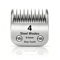 DODAER 4 Skip Tooth Detachable Pet Dog Grooming Steel Blades,Compatible with Andis,Oster A5,Wahl KM10 Series Clippers,Cut Length 3/8-Inch (9.5mm)，1 Pack