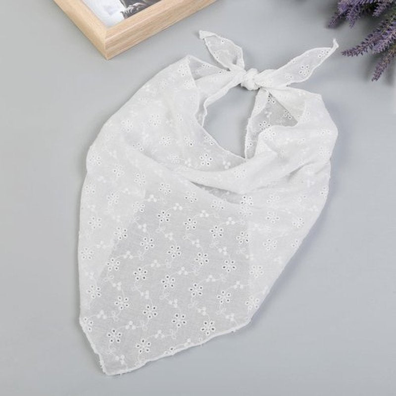 Huachi Hair Bandanas for Women Trendy Bandana Head Kerchief for Women’s Hair Cute Hair Scarf Headband White Adjustable Bandana headband for girls