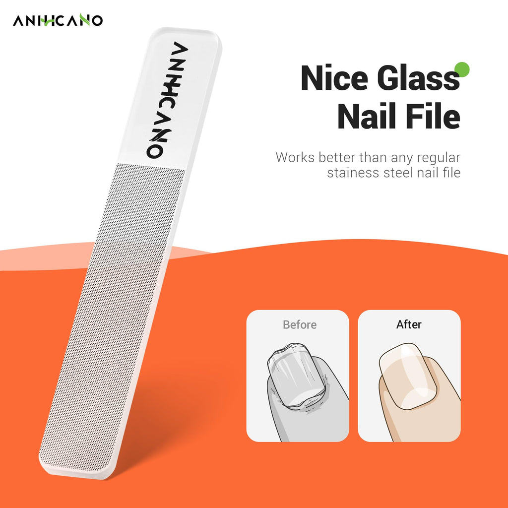 Nail Clippers with Glass Nail File, Ultra Sharp Nail Clipper Set, Professional Fingernail & Toenail Clippers Nail Cutter for Men and Women (Black)