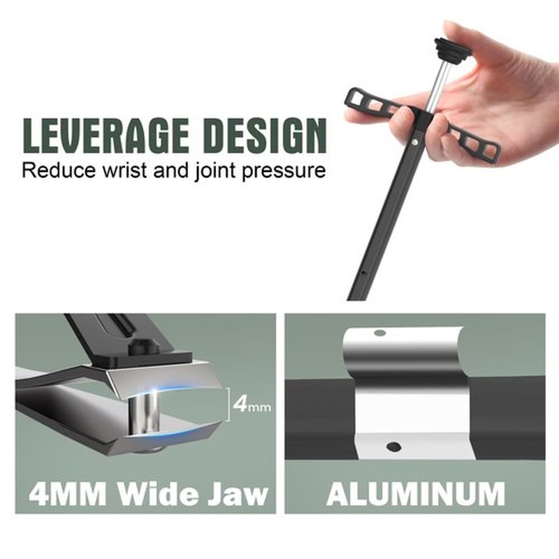 DEPSUNNY Long Handle Toenail Clippers with Magnifier -Wide Jaw & Ergonomic Design for Seniors, Arthritis & Limited Mobility | Heavy-Duty, No-Bend Trimming(40cm, Black)