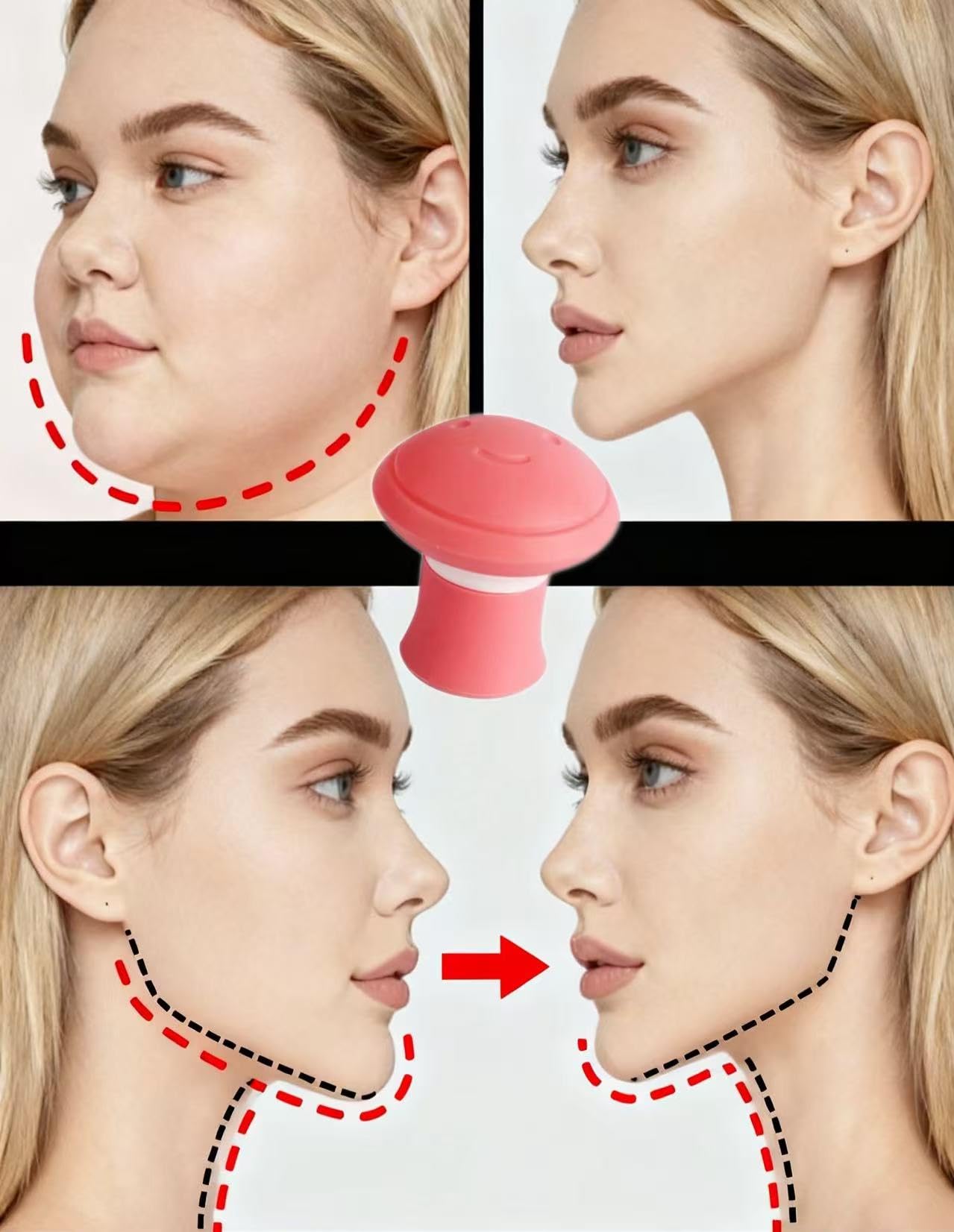 Jaw Exerciser,Double Chin Reducer,Facial Yoga for Skin Tighten Firm,Face Exerciser& Jawline Shaper, Jaw Trainer,Facial and Neck Exercise for Women and Men (One.)