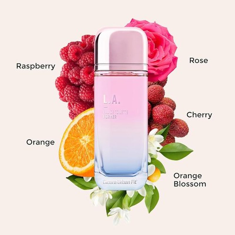Dicora Urban Fit LA Perfume for Women | Long-Lasting Fragrance with Raspberry, Lychee & Rose - 5.07 oz EDT Spray