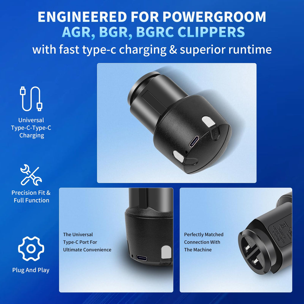 CBQ BGR Battery Replacement for Andis PowerGroom AGR BGR Pet Clippers Compatible with AGR+, BGR+, AGRV, BGRV, Super AGR Plus Long-Lasting (2300mAh NiMH)